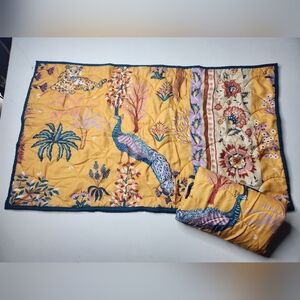 Distant Lands Ophelia Quilt Set of 2 king pillowcase pillow shams Peacock